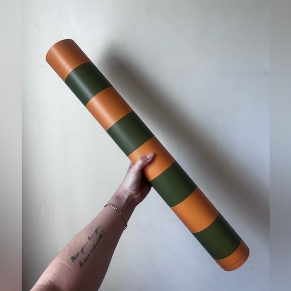 Spoonflower x Dani Dazey Bold Stripe  - Gold & Moss Non Pasted Wallpaper - Picture 2 of 2